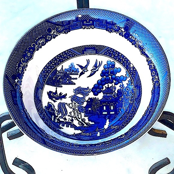 JOHNSON BROTHERS CLASSIC WILLOW CEREAL BOWL 6 INCH NEW ROUND BLUE - Picture 3 of 6